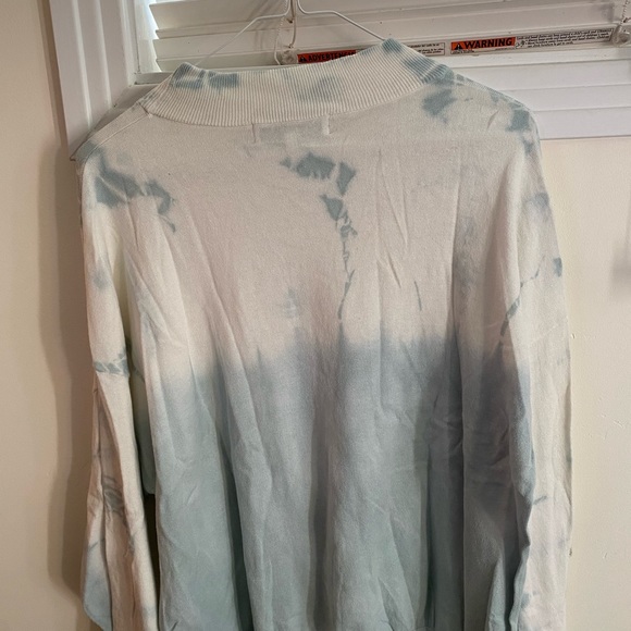 Scott&Scott London mock- neck knit sweater in white/light green tie dye SZ L NWT - Picture 3 of 9